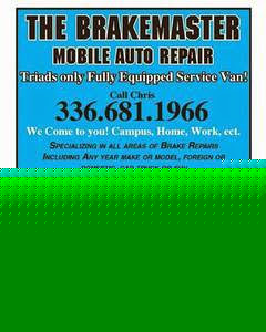 THE BRAKEMASTER MOBILE AUTO REPAIR logo