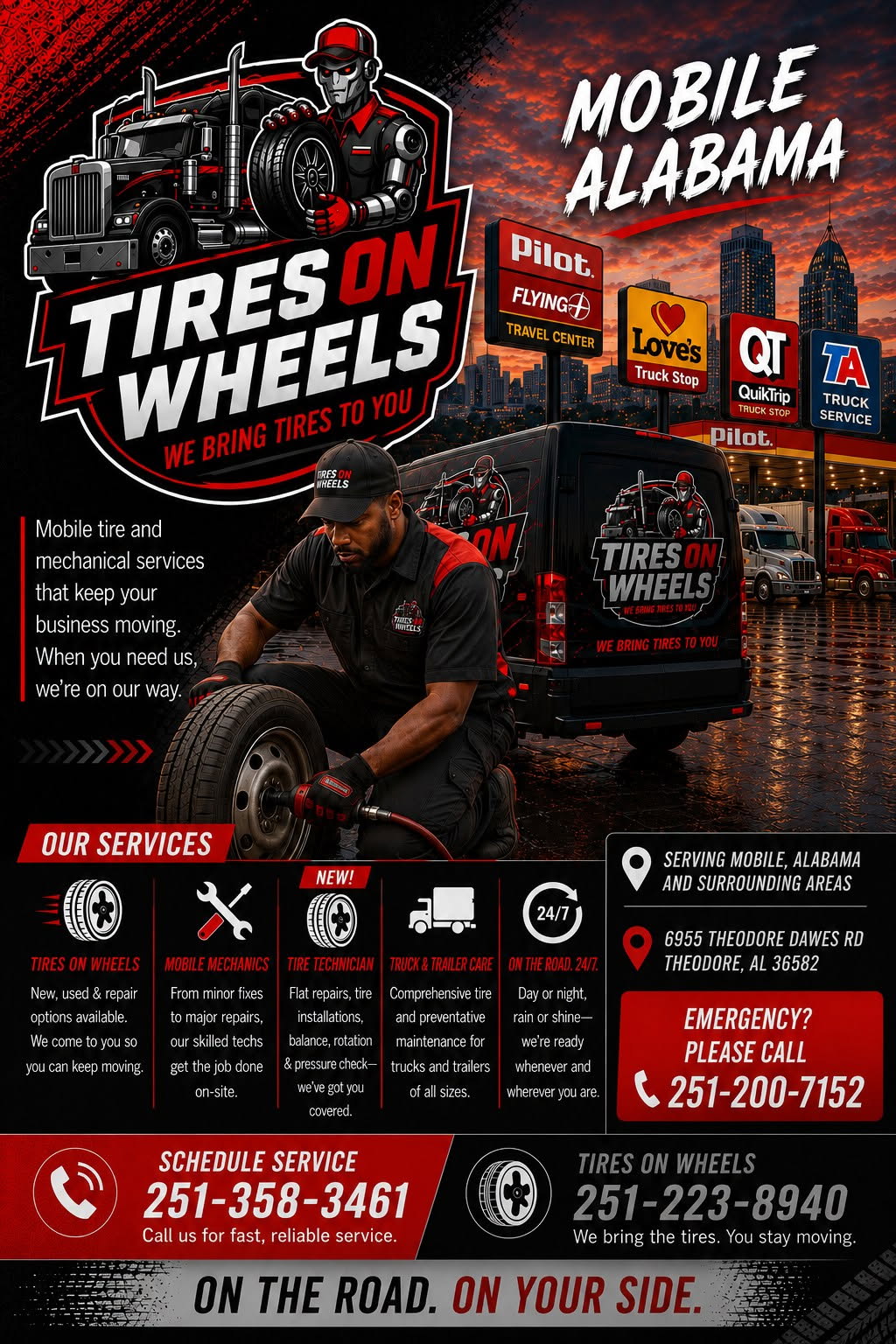 Mobile Tire Service Company 24hr Roadside logo