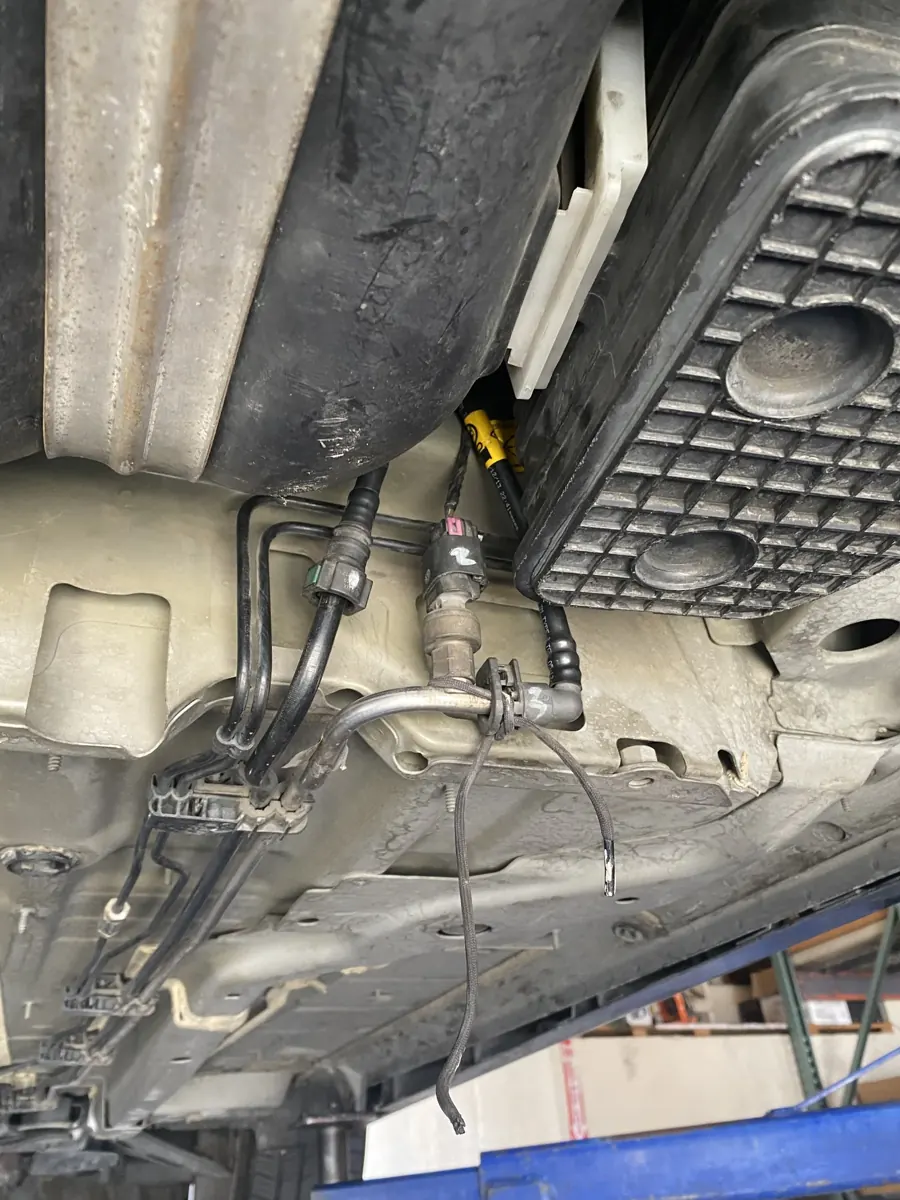 Pre-purchase inspection, underside on a lift, Riverside area