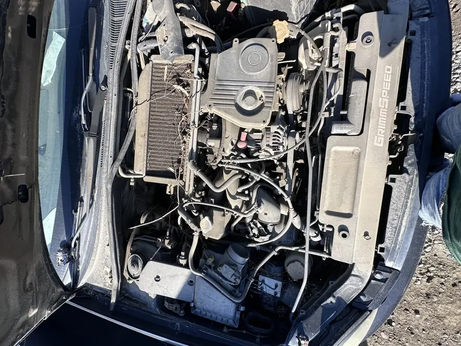 Boxer engine bay with the front end off, Hemet area
