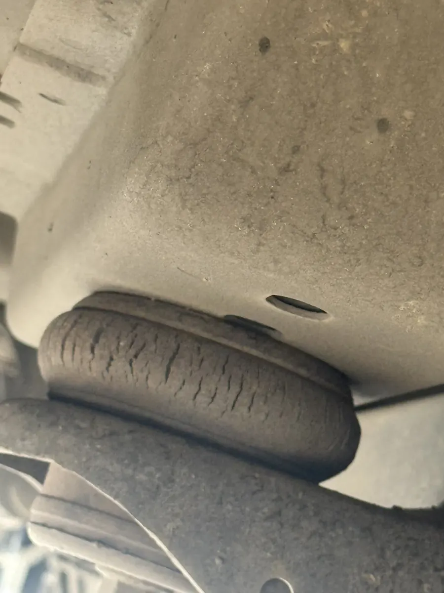 Rubber isolator cracked all the way through, Hemet area