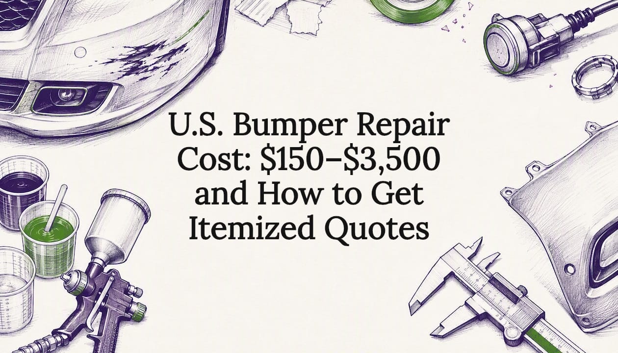 U.S. Bumper Repair Cost, $150 to $3,500 and How to Get Itemized Quotes