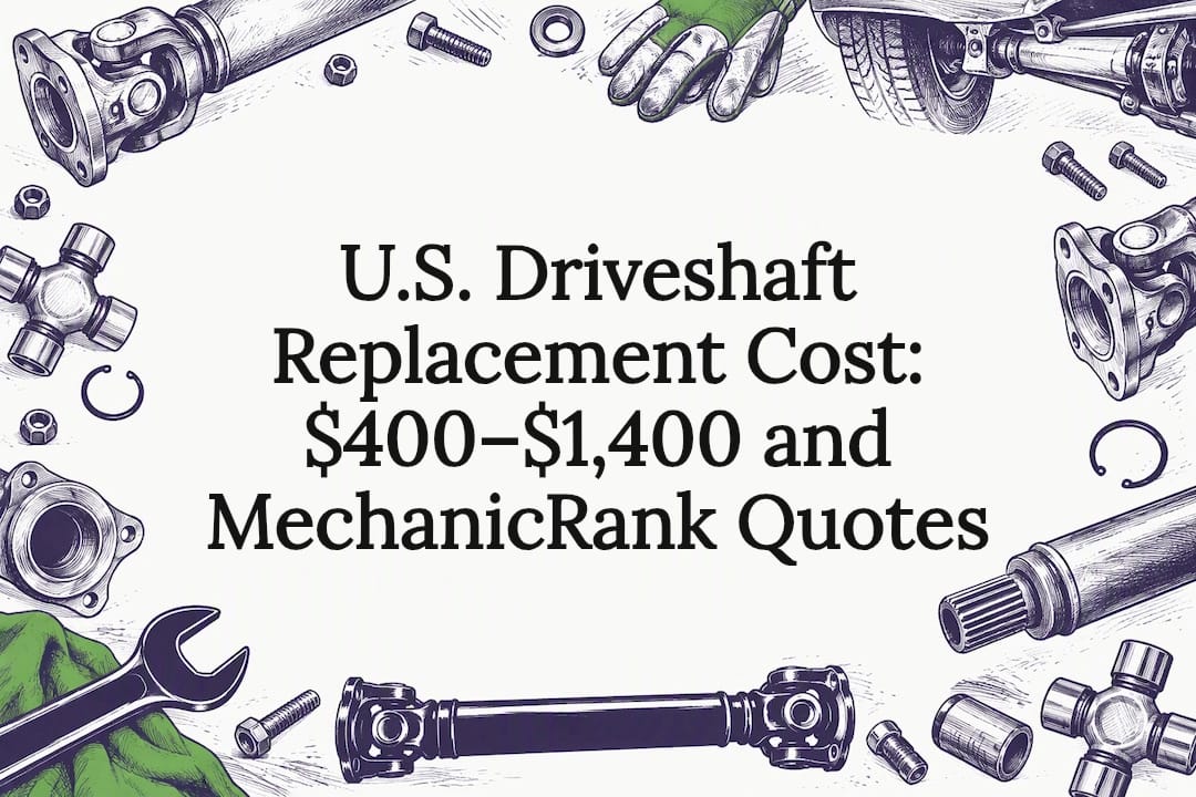 Driveshaft Replacement Cost, U Joint and Carrier Bearing Prices, and How to Check a Quote