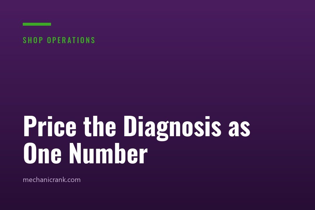 Price the Diagnosis as One Number