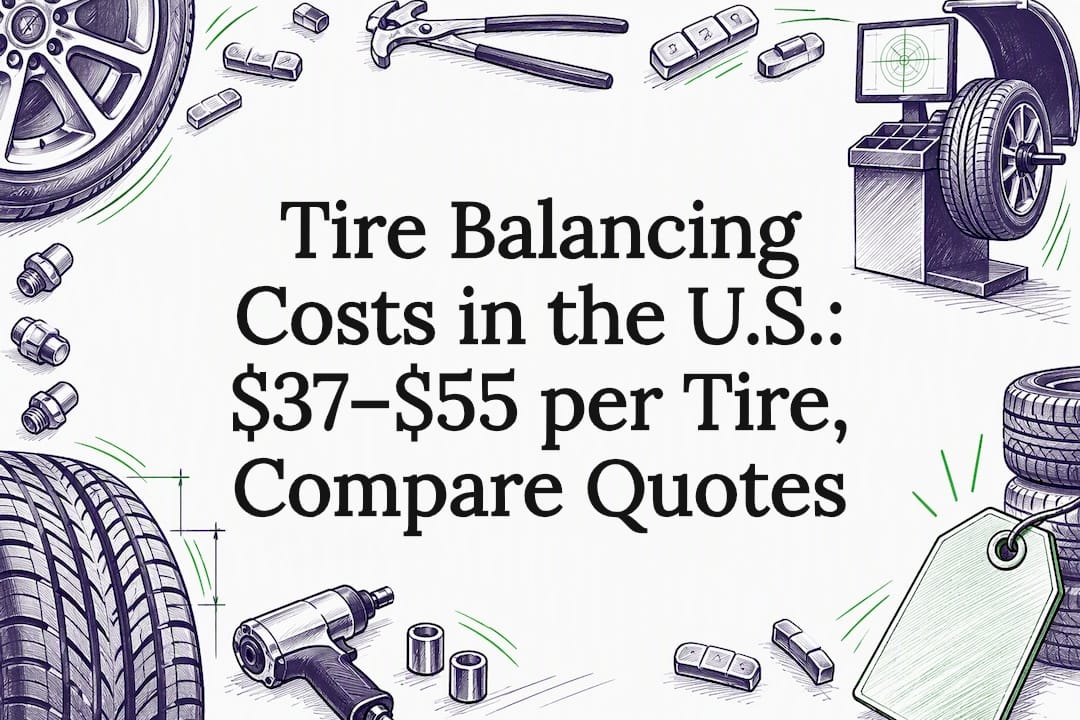 Tire Balancing Costs in the U.S., $37 to $55 per Tire, Compare Quotes