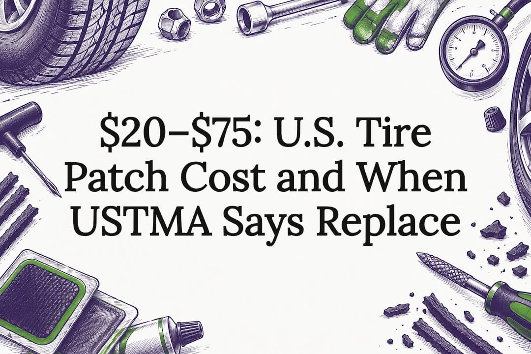 Tire Patch Cost in the U.S. ($20 to $75) and When USTMA Says Replace