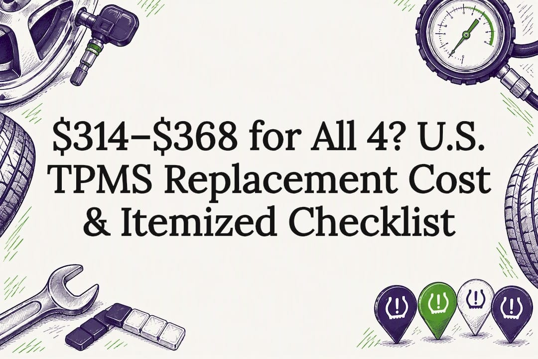 $314 to $368 for All 4? U.S. TPMS Replacement Cost & Itemized Checklist
