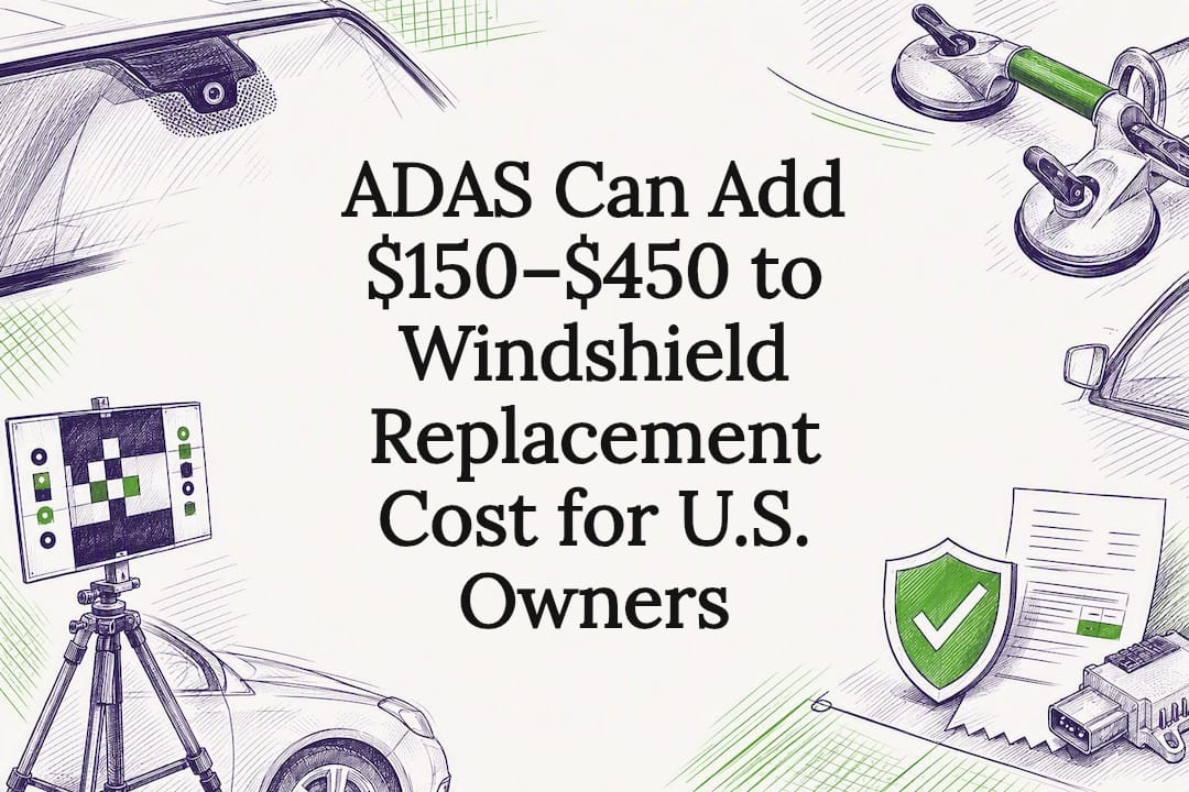 ADAS Can Add $150 to $450 to Windshield Replacement Cost for U.S. Owners