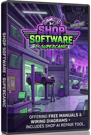 Shop Software by Supercanic, free manuals, wiring diagrams, and Shop AI repair tool