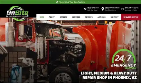 Onsite Truck & Equipment Repair in Phoenix
