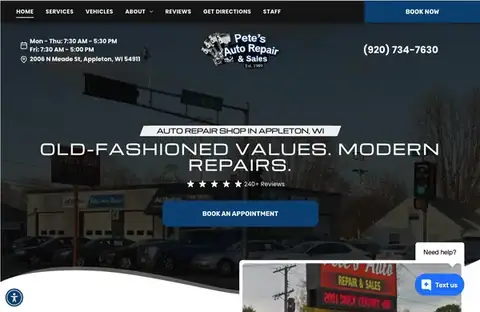 Pete's Auto Repair and Sales in Appleton