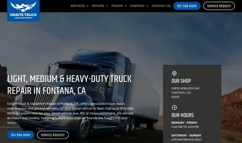 Onsite Truck & Equipment Repair in Fontana
