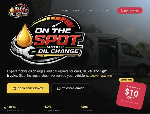 On the Spot Mobile Oil Change & Repair in Fort Lauderdale