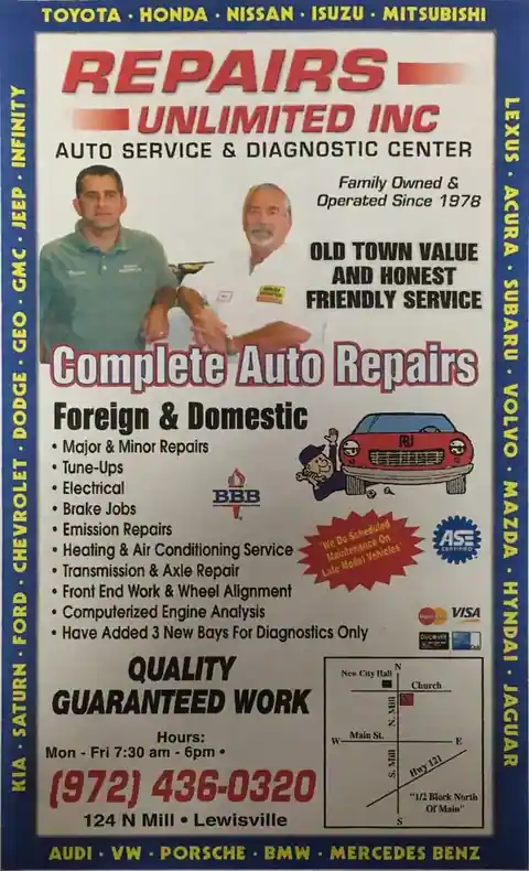 Repairs Unlimited Inc. in Lewisville