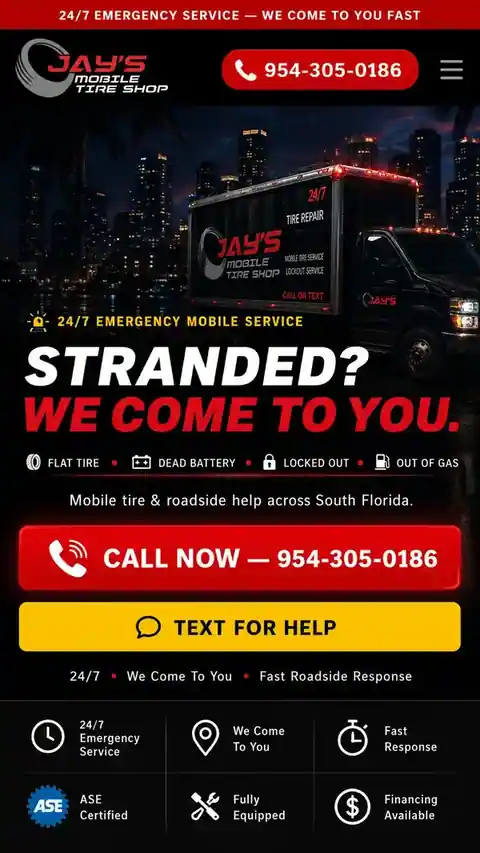Jay's Tires & Jay's Mobile Tire Shop in Hollywood