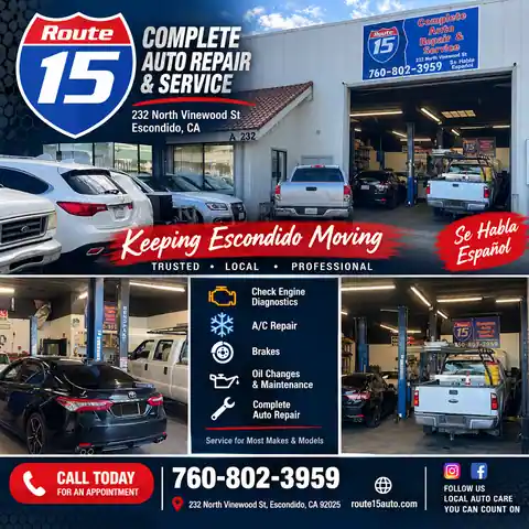 Route 15 Complete Auto Repair and Service in Escondido